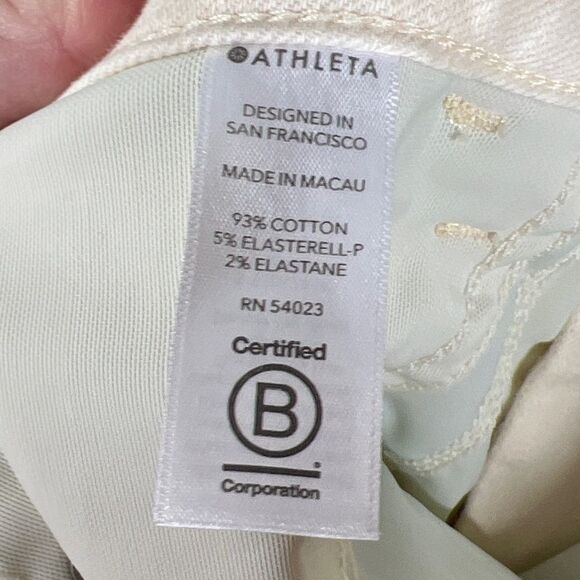 Athleta | Pale Yellow Sculptek Flex Straight Leg Ankle Jean Size 10 - Picture 8 of 11